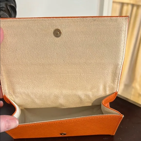 Tory Burch Vibrant Orange Sunglasses case - Picture 2 of 3